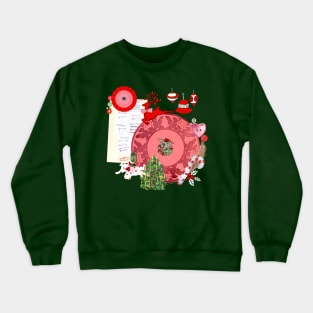 Midcentury Christmas Pupper Collage Crewneck Sweatshirt